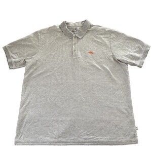 Tommy Bahama Gray Polo Shirt Mens Supima Cotton Golf Sz XL